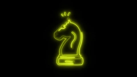 Strategy Development Outline Icon in HD Video Neon Animation Stock Footage 304552354