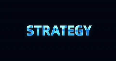Strategy. Electric lightning word. Text Animation Stock-Footage 138342285