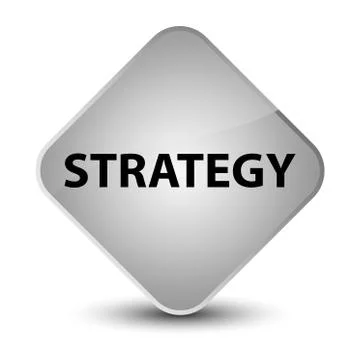 Strategy elegant white diamond button Stock Illustration