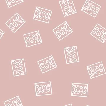 Strategy expertise line vector seamless pattern Stock Illustration
