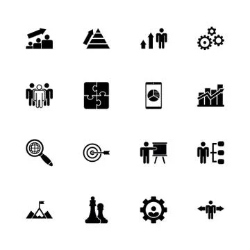 Strategy - Flat Vector Icons Stock Illustration