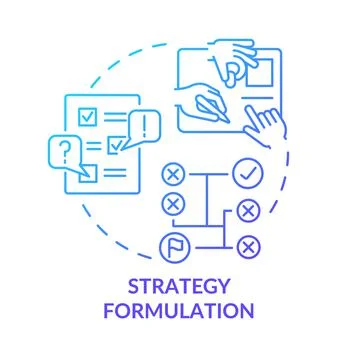 Strategy formulation blue gradient concept icon イラスト素材