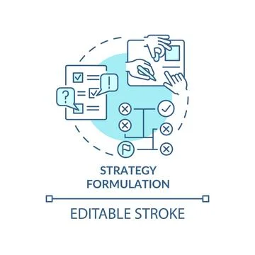Strategy formulation turquoise concept icon イラスト素材