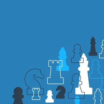 Strategy game, chess background Illustrazione stock