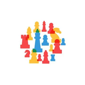 Strategy game, chess background Illustrazione stock