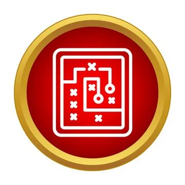 Strategy game plan icon illustrating tactical approach Stock Illustration