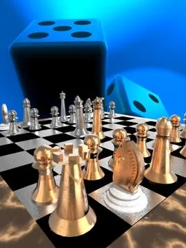 Strategy games reflecting difficult tasks to complete 3d rendering Stock Illustration