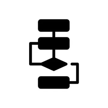 Strategy glyph flat icon Illustrazione stock