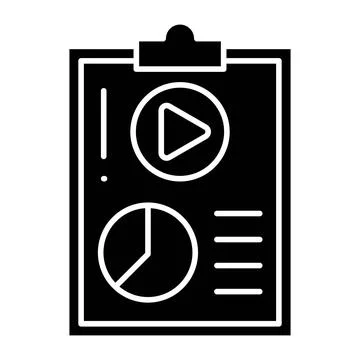 Strategy Glyph Icon Illustrazione stock