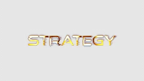 Strategy gold text with glitch effect sh... | Stock Video | Pond5