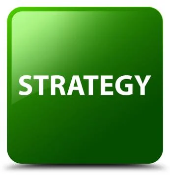 Strategy green square button Stock Illustration
