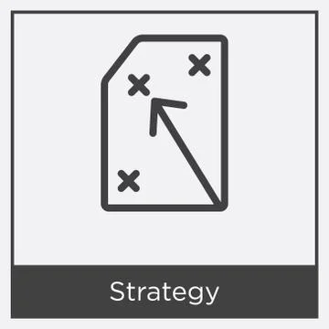 Strategy icon isolated on white background Free Stock Illustration