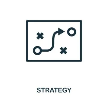 Strategy icon. Monochrome style design from business icon collection. UI. Pixel Stock Illustration