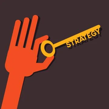 Strategy key in hand stock vector Stock Illustration