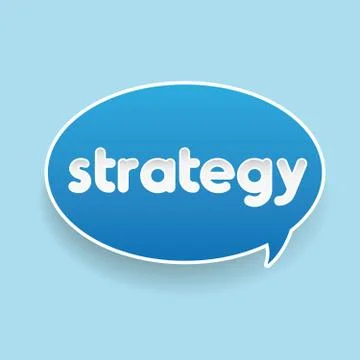 Strategy label speech bubble Stock Illustration