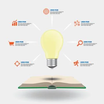 Strategy of learning and creativity business Stock Illustration