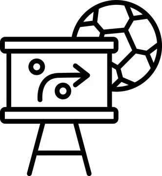 Strategy Line Icon Design Stock Illustration
