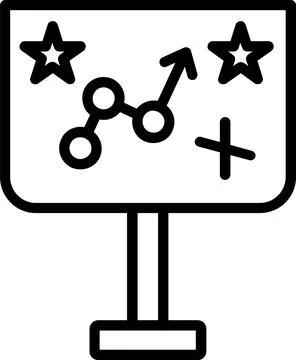 Strategy Line Icon Design Stock Illustration