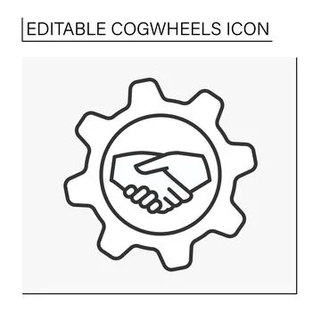 Strategy line icon Stock Illustration