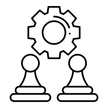 Strategy Line Icon Stock Illustration
