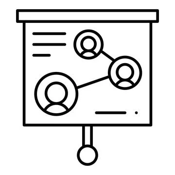 Strategy Line Icon Ilustração Stock