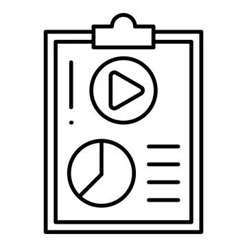 Strategy Line Icon Illustrazione stock