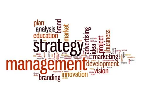 Strategy management word cloud Stock Illustration