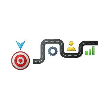 Strategy map illustration Stock Illustration