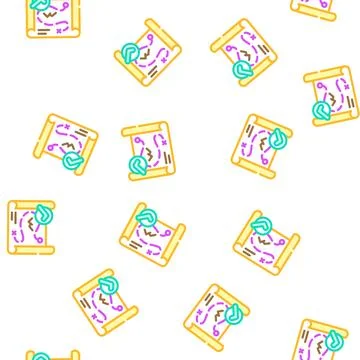 Strategy, map or route compliance vector seamless pattern Stock Illustration