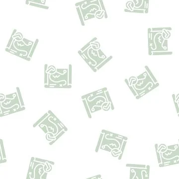 Strategy, map or route compliance glyph vector seamless pattern Stock Illustration