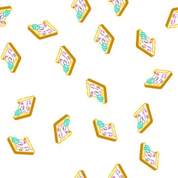 Strategy, map or route compliance isometric icon seamless pattern Illustrazione stock