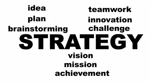 Strategy. Motivational words Stock Footage 41421713