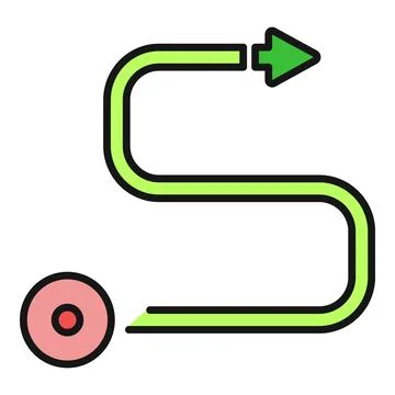 Strategy path progress arrow moving forward direction Stock Illustration