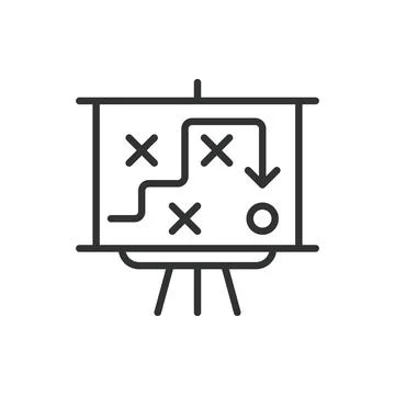 Strategy pattern icon in line design. Strategy, pattern, planning, approach Stock-Illustration