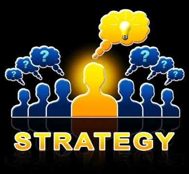 Strategy People Indicates Planning Commerce 3d Illustration Stock Illustration