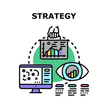 Strategy planning and business analytics vector concept 库存插图