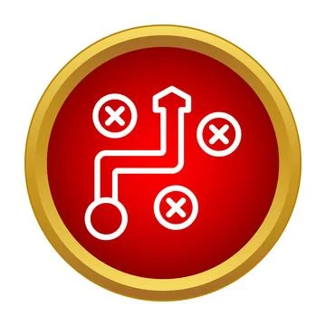 Strategy planning avoiding obstacles leading to success path イラスト素材