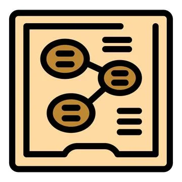 Strategy planning document showing connected circles and lines Stock Illustration