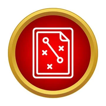 Strategy planning document with tactical map icon Stock-Illustration