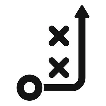 Strategy planning icon showing forward thinking and tactics Stock Illustration