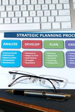 Strategy plans 写真素材