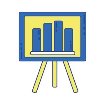Strategy presentation with statistics graphic bar 스톡 일러스트