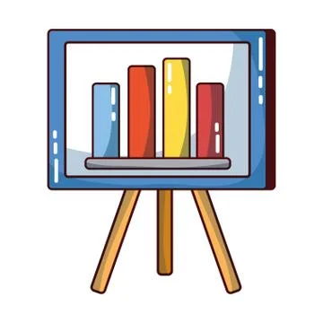 Strategy presentation with statistics graphic bar 스톡 일러스트