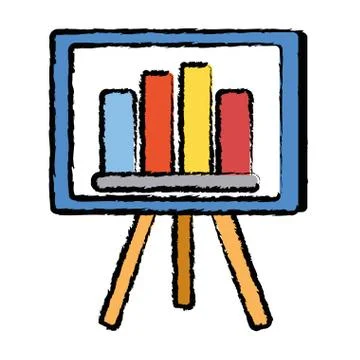 Strategy presentation with statistics graphic bar 스톡 일러스트