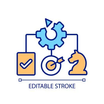 Strategy problems RGB color icon イラスト素材