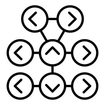Strategy scheme icon outline vector. Vuca data Illustrazione stock