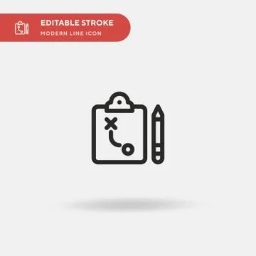 Strategy Simple vector icon. Illustration symbol design template for web mobi Stock Illustration