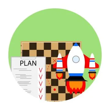 Strategy start business Stock Illustration