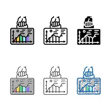Strategy styleset development color icon vector Stock Illustration