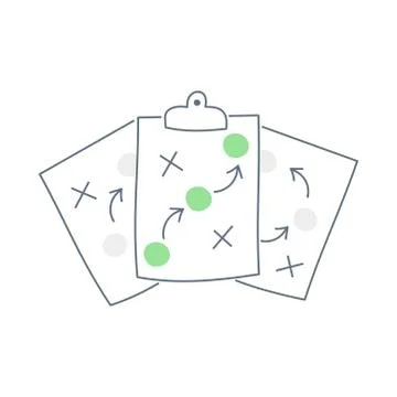 Strategy, tactics, training Stock Illustration